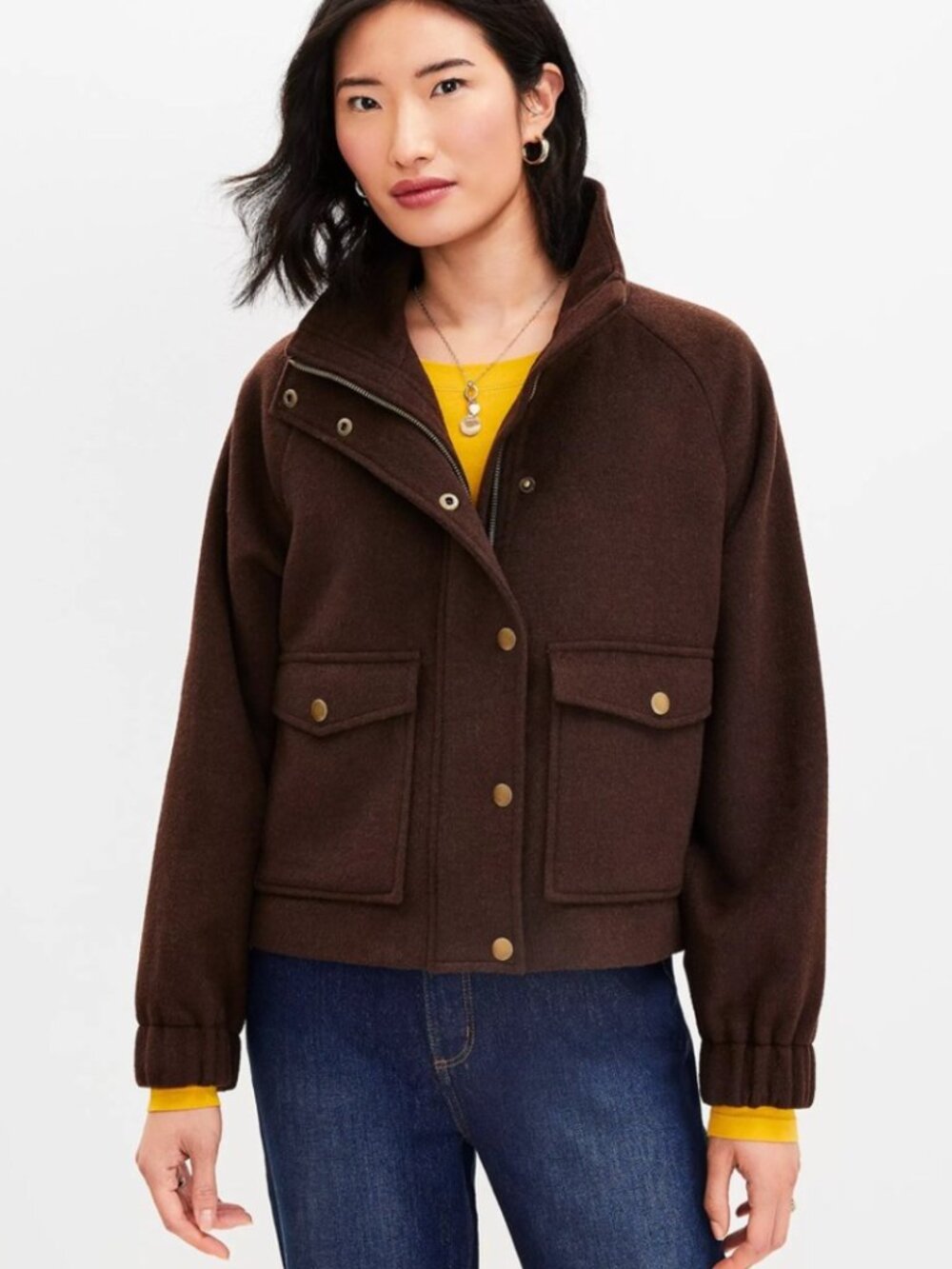LOFT Brown Utility Jacket
